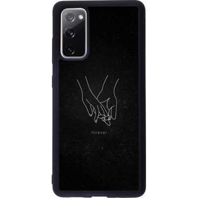 Coque Samsung Galaxy S20 FE 5G - Silicone rigide noir Valentine 2023 hands forever