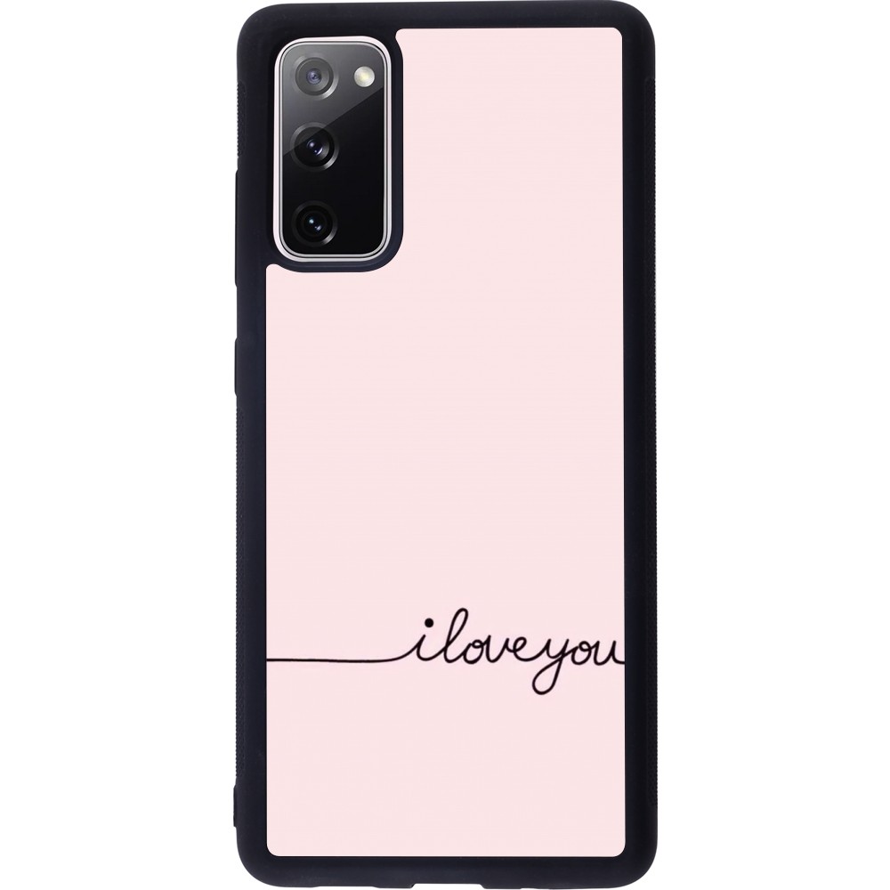 Coque Samsung Galaxy S20 FE 5G - Silicone rigide noir Valentine 2023 i love you writing