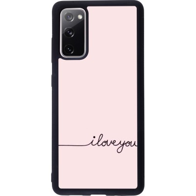 Coque Samsung Galaxy S20 FE 5G - Silicone rigide noir Valentine 2023 i love you writing