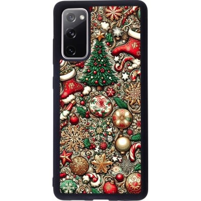 Coque Samsung Galaxy S20 FE 5G - Silicone rigide noir Noël 2023 micro pattern