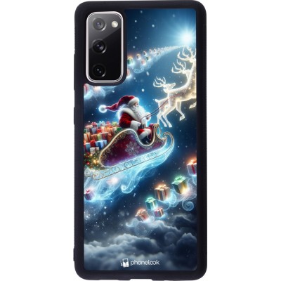 Coque Samsung Galaxy S20 FE 5G - Silicone rigide noir Noël 2023 Père Noël enchanté