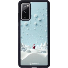 Coque Samsung Galaxy S20 FE 5G - Silicone rigide noir Noël 2023 Petit Père Flocon