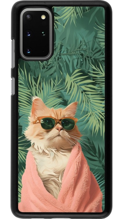 Coque Samsung Galaxy S20+ - Cat Summer Palms