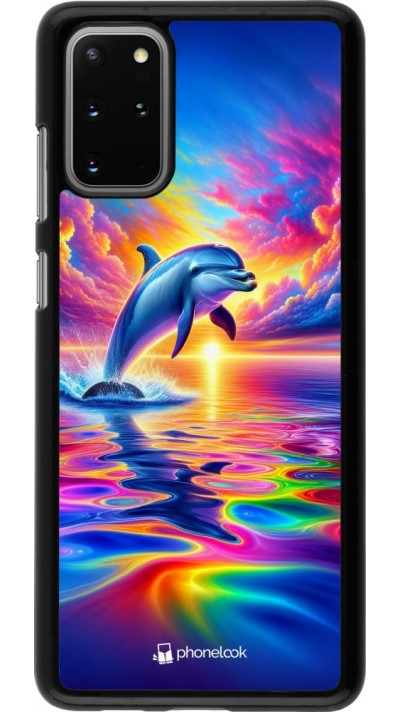 Coque Samsung Galaxy S20+ - Dauphin arc-en-ciel heureux