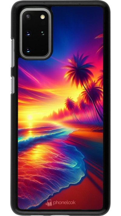 Coque Samsung Galaxy S20+ - Plage coucher soleil flashy