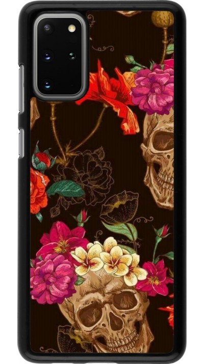 Coque Samsung Galaxy S20+ - Skulls and flowers