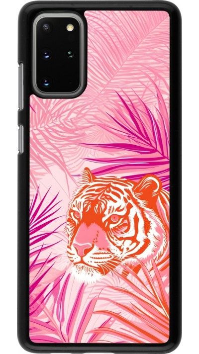 Coque Samsung Galaxy S20+ - Tigre palmiers roses