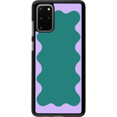 Coque Samsung Galaxy S20+ - Wavy Rectangle Green Purple