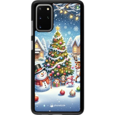 Coque Samsung Galaxy S20+ - Noël 2023 bonhomme de neige et sapin