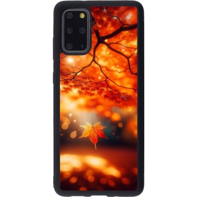 Coque Samsung Galaxy S20+ - Silicone rigide noir Automne Magique Orange