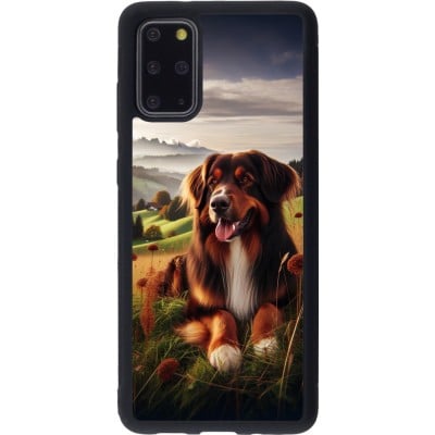 Coque Samsung Galaxy S20+ - Silicone rigide noir Chien Campagne Suisse