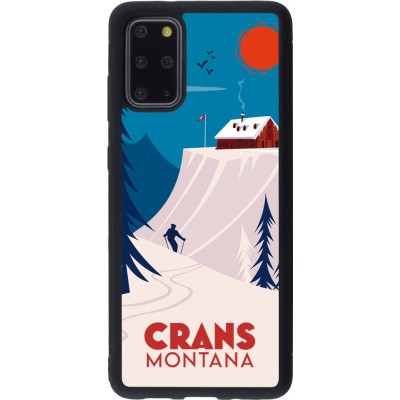 Coque Samsung Galaxy S20+ - Silicone rigide noir Crans-Montana Cabane