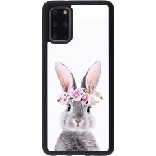 Coque Samsung Galaxy S20+ - Silicone rigide noir Easter 2023 flower bunny