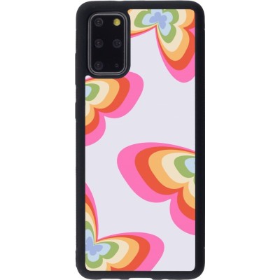 Coque Samsung Galaxy S20+ - Silicone rigide noir Easter 2024 rainbow butterflies