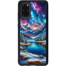 Coque Samsung Galaxy S20+ - Silicone rigide noir Fantasy Mountain Lake Sky Stars