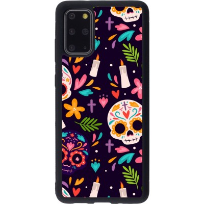 Coque Samsung Galaxy S20+ - Silicone rigide noir Halloween 2023 mexican style