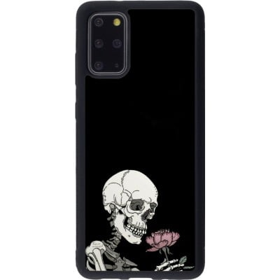 Coque Samsung Galaxy S20+ - Silicone rigide noir Halloween 2023 rose and skeleton