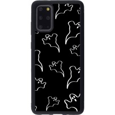 Coque Samsung Galaxy S20+ - Silicone rigide noir Halloween 2024 black and white ghosts