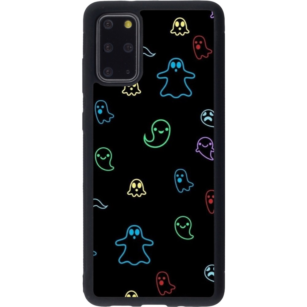 Coque Samsung Galaxy S20+ - Silicone rigide noir Halloween 2024 colorful ghosts