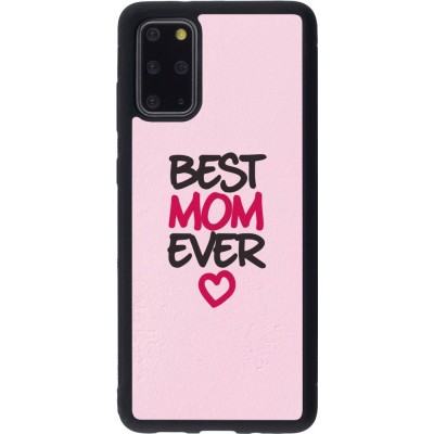 Coque Samsung Galaxy S20+ - Silicone rigide noir Mom 2023 best Mom ever pink