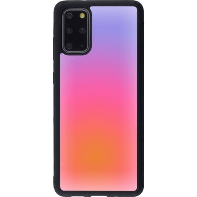 Coque Samsung Galaxy S20+ - Silicone rigide noir Orange Pink Blue Gradient