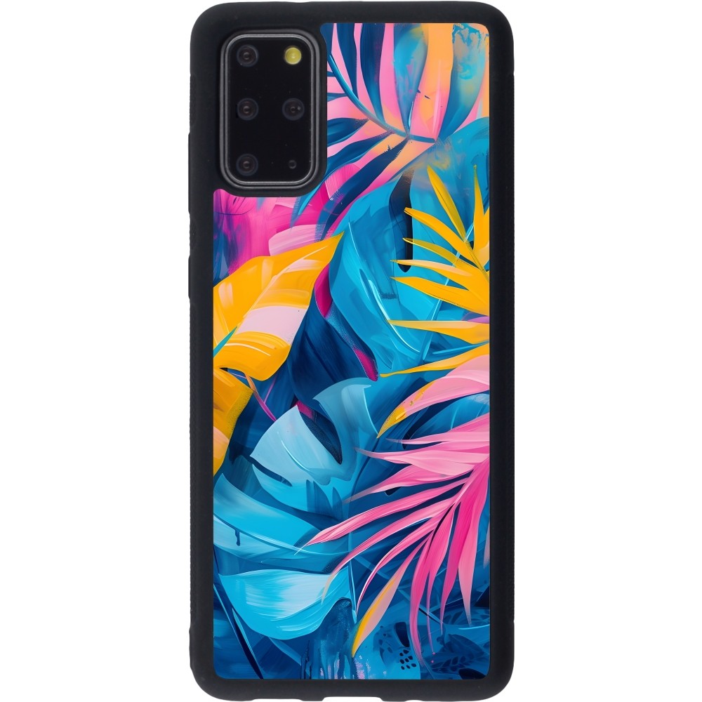 Coque Samsung Galaxy S20+ - Silicone rigide noir Palms Blue