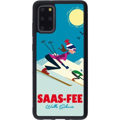 Coque Samsung Galaxy S20+ - Silicone rigide noir Saas-Fee Ski Downhill