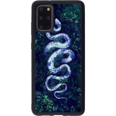 Coque Samsung Galaxy S20+ - Silicone rigide noir Serpent Blue Anaconda