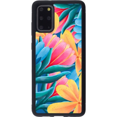 Coque Samsung Galaxy S20+ - Silicone rigide noir Spring 23 colorful flowers