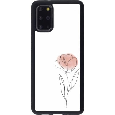 Coque Samsung Galaxy S20+ - Silicone rigide noir Spring 23 minimalist flower