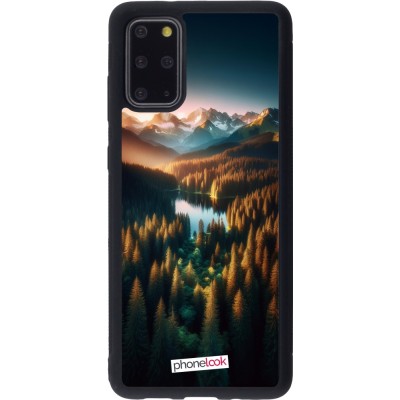 Coque Samsung Galaxy S20+ - Silicone rigide noir Sunset Forest Lake