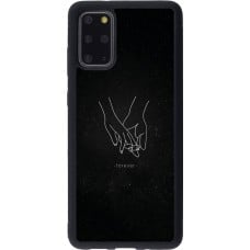 Coque Samsung Galaxy S20+ - Silicone rigide noir Valentine 2023 hands forever