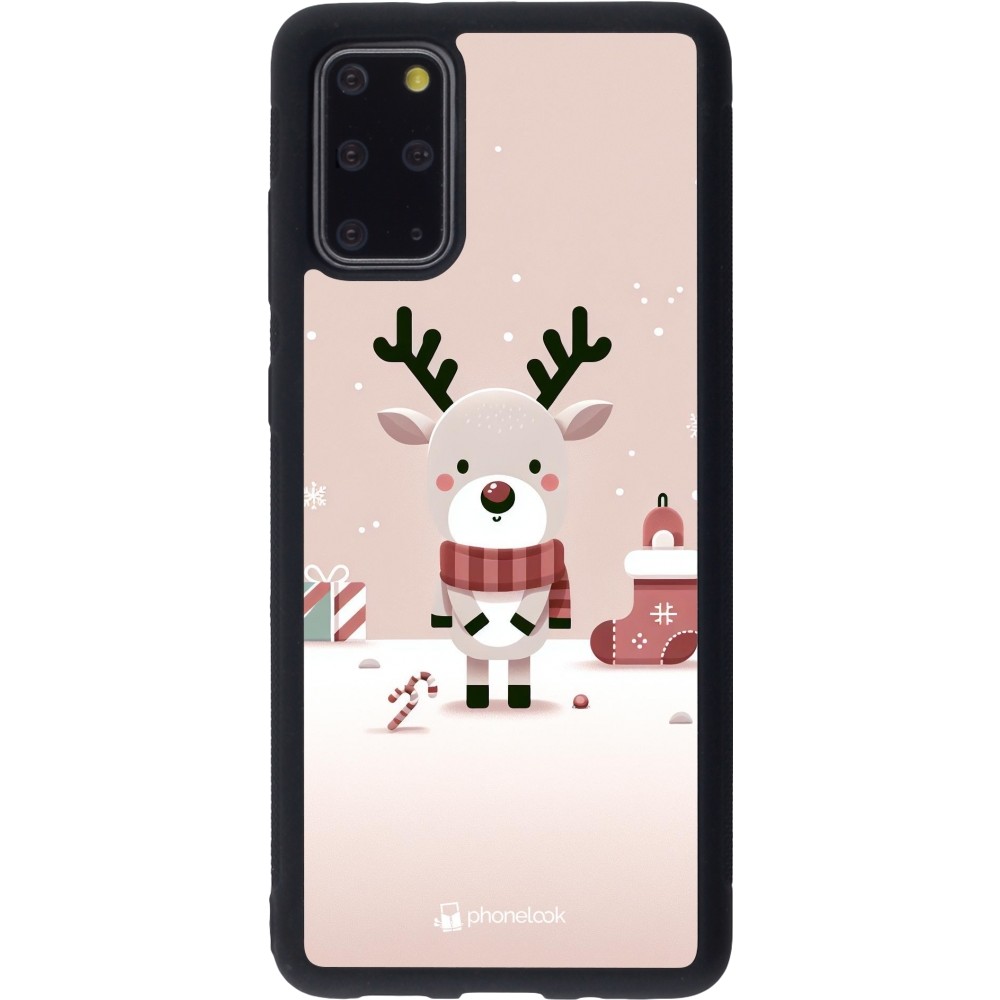 Coque Samsung Galaxy S20+ - Silicone rigide noir Noël 2023 Choupinette Renne