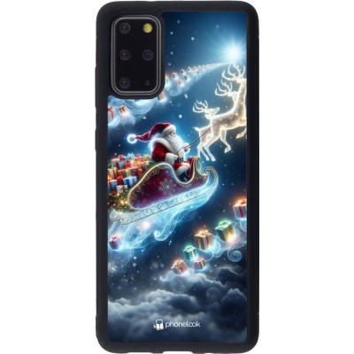 Coque Samsung Galaxy S20+ - Silicone rigide noir Noël 2023 Père Noël enchanté