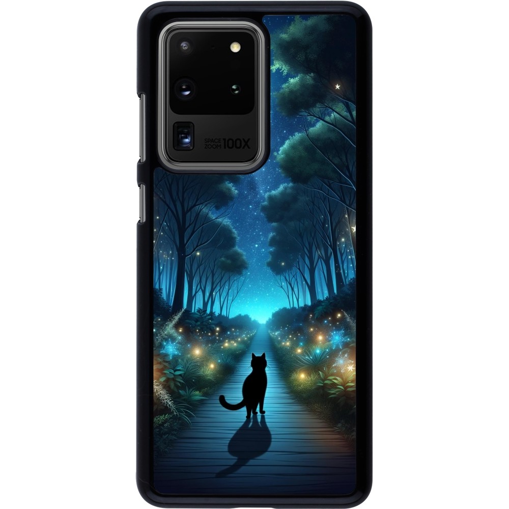 Coque Samsung Galaxy S20 Ultra - Chat noir promenade