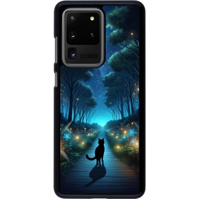 Coque Samsung Galaxy S20 Ultra - Chat noir promenade