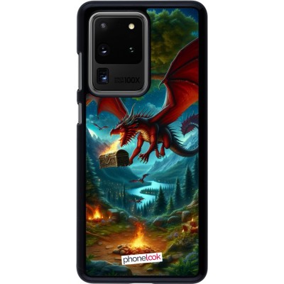 Coque Samsung Galaxy S20 Ultra - Dragon Volant Forêt Trésor