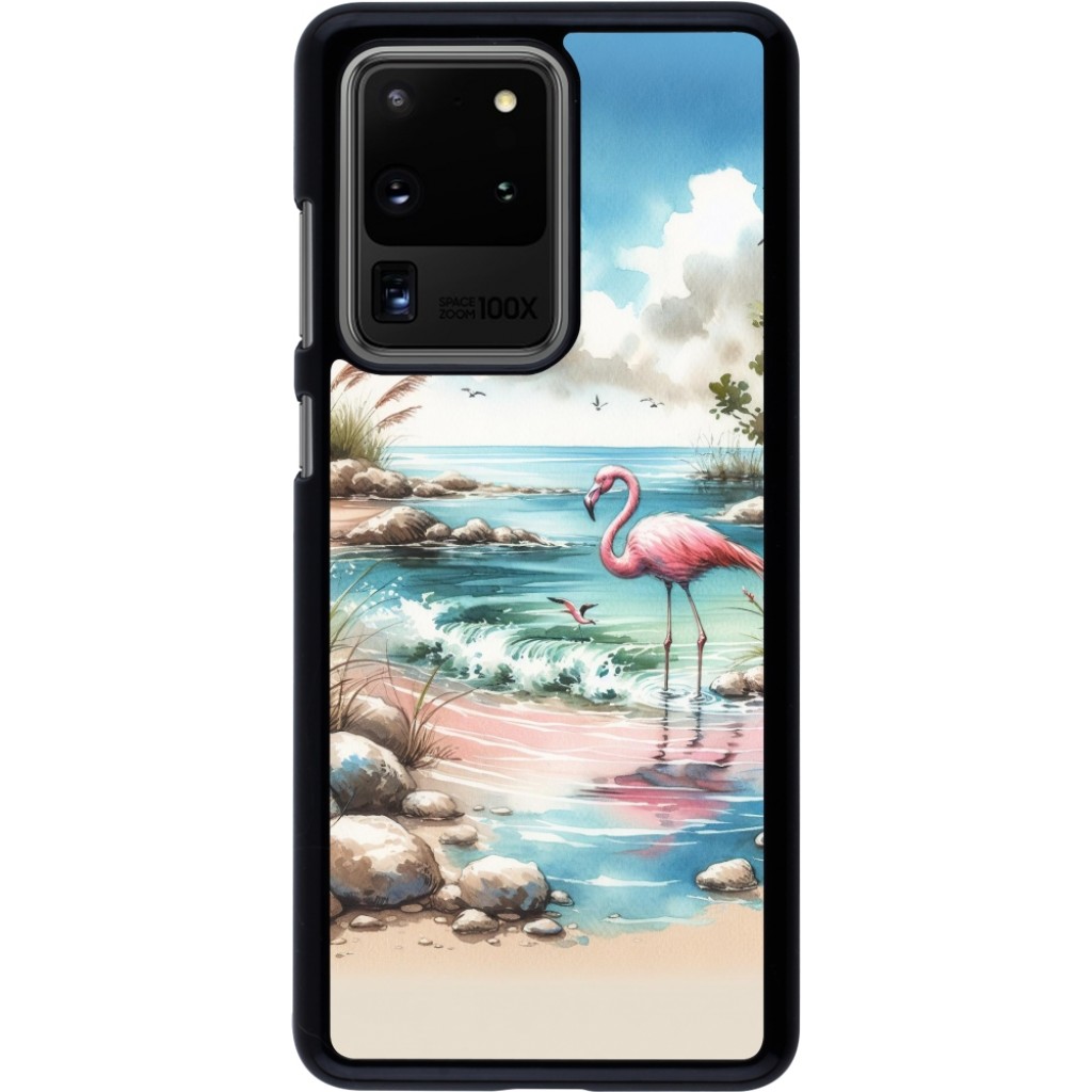 Samsung Galaxy S20 Ultra Case Hülle - Flamingo Aquarell - Kaufen auf ...