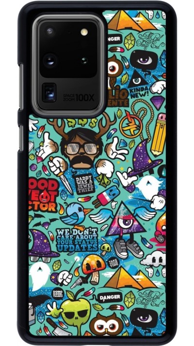 Coque Samsung Galaxy S20 Ultra - Mixed Cartoons Turquoise