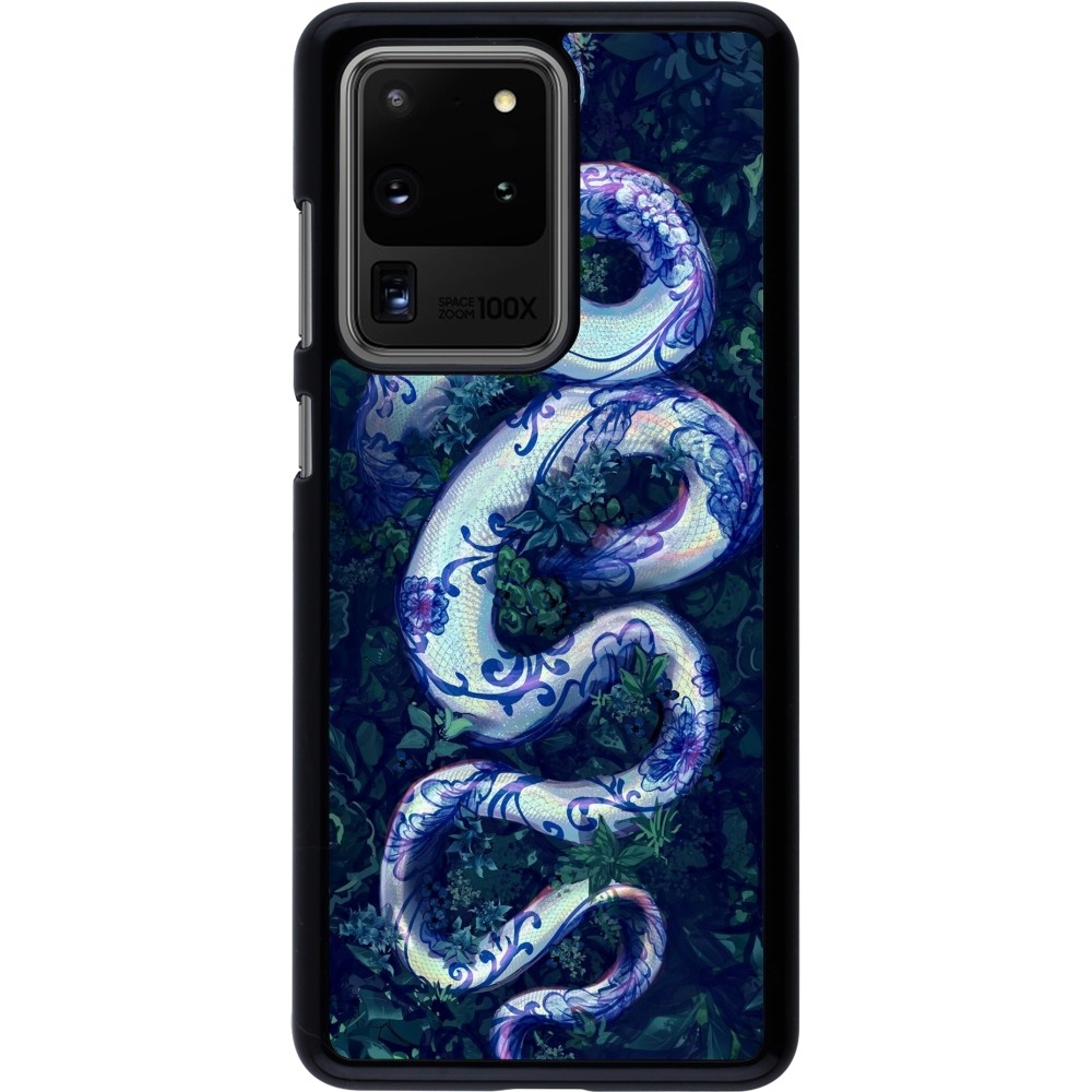 Samsung Galaxy S20 Ultra Case Hülle - Snake Blue Anaconda