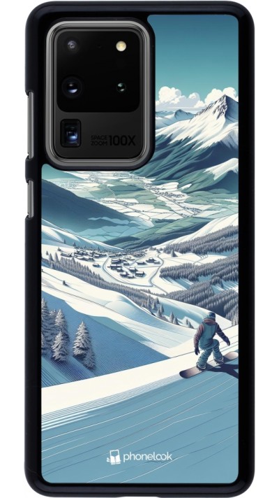 Coque Samsung Galaxy S20 Ultra - Snowboarder Montagne