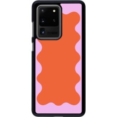 Coque Samsung Galaxy S20 Ultra - Wavy Rectangle Orange Pink