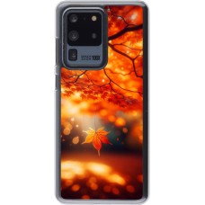 Coque Samsung Galaxy S20 Ultra - Plastique transparent Automne Magique Orange