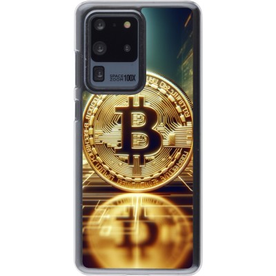 Coque Samsung Galaxy S20 Ultra - Plastique transparent Bitcoin Standing