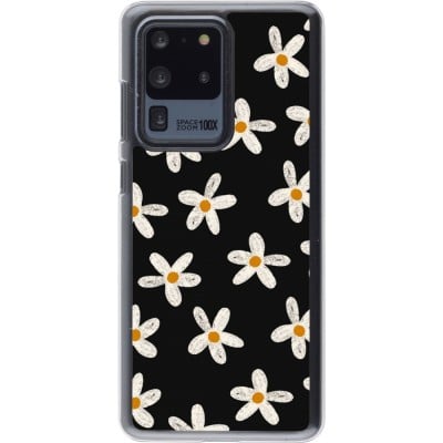 Coque Samsung Galaxy S20 Ultra - Plastique transparent Easter 2024 white on black flower