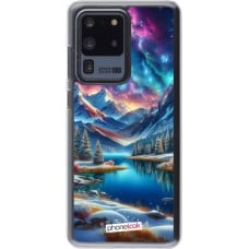 Coque Samsung Galaxy S20 Ultra - Plastique transparent Fantasy Mountain Lake Sky Stars