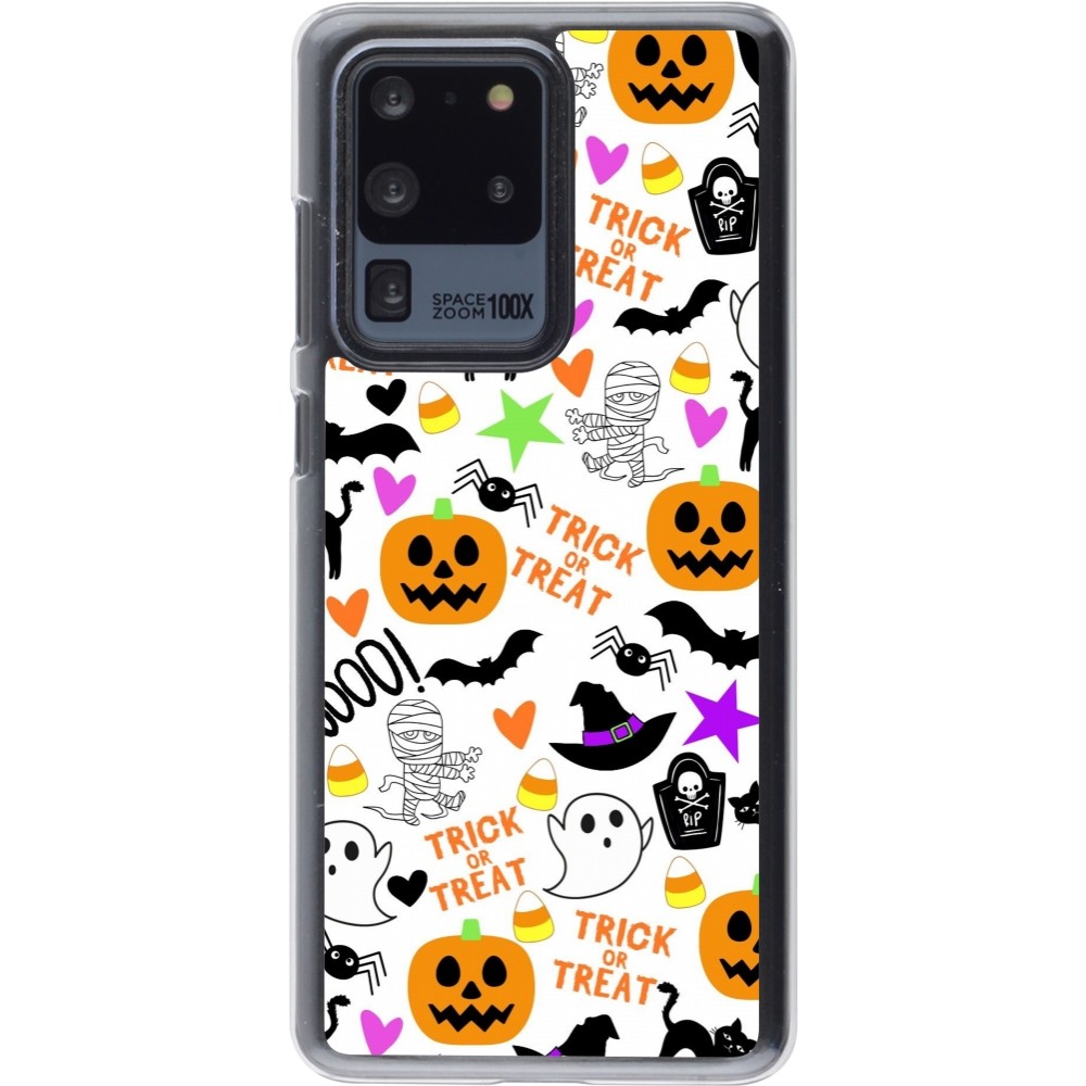 Coque Samsung Galaxy S20 Ultra - Plastique transparent Halloween 2024 trick or treat