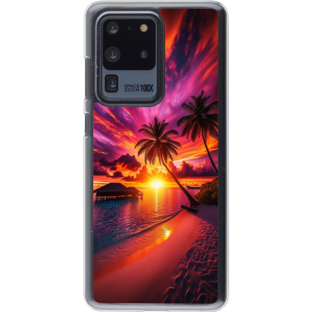 Coque Samsung Galaxy S20 Ultra - Plastique transparent Maldives Dusk Bliss