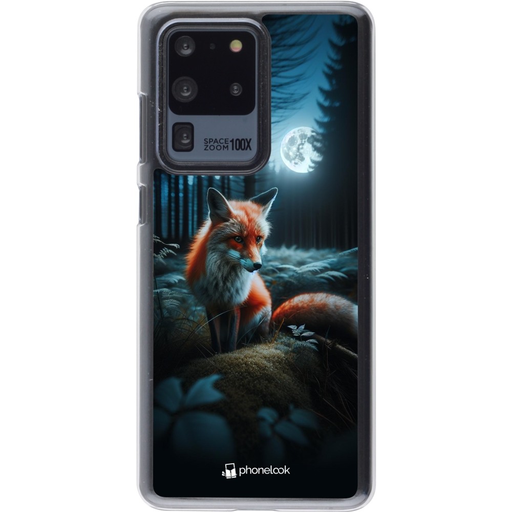 Coque Samsung Galaxy S20 Ultra - Plastique transparent Renard lune forêt