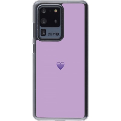 Coque Samsung Galaxy S20 Ultra - Plastique transparent Valentine 2023 purpule single heart